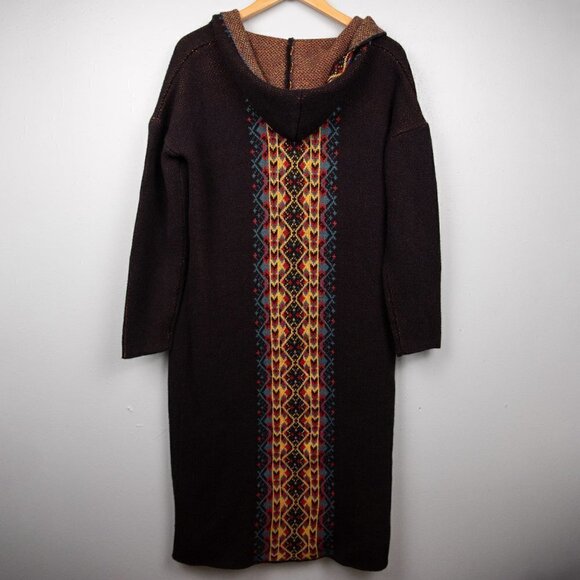 Outback Trading Company Tania Sunset Aztec black hooded duster-S/M - Picture 1 of 5